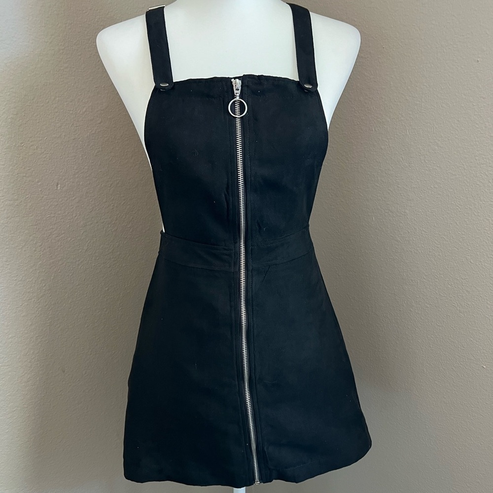 Black Zip Up Mini Dress